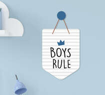 Flâmula Infantil Bebê Menino Boys Rule