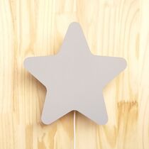 Luminária Infantil de Parede Estrela Cinza