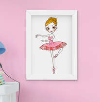 Quadro Infantil Quarto Bebê Menina Bailarina