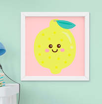  Quadro Bebê Infantil Menino Menina Fruta Limão 