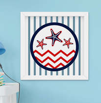 Quadro Decorativo Infantil Bebê Menino Marinheiro Estrela do Mar