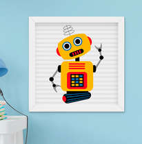 Quadrinho Infantil Bebê Menino Robozinho Amarelo 