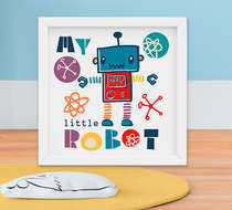 Quadro Infantil Robozinho Little Robot