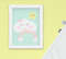 Kit Quadro Infantil Bebê Menina Sol e Nuvem 3 Peças