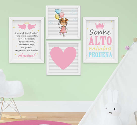 Quadro Decorativo Sorvetinho Chiara Quarto Bebê Infantil Menina